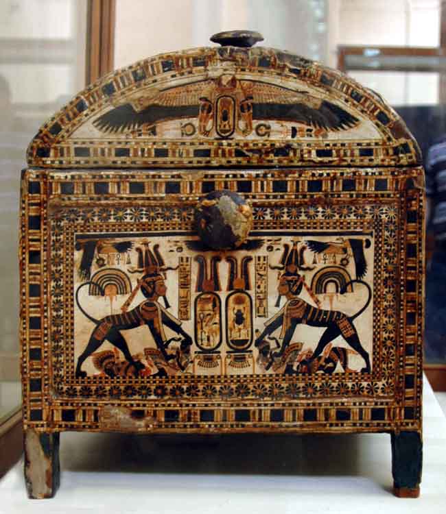 tutankhamun, painted box 3