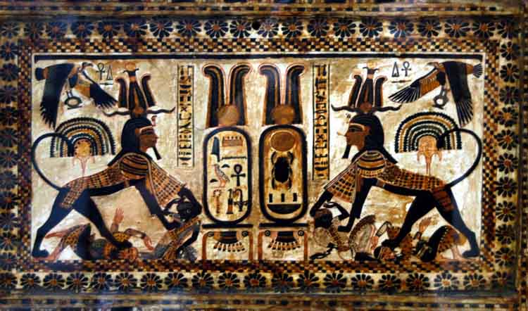 tutankhamun, painted box 4
