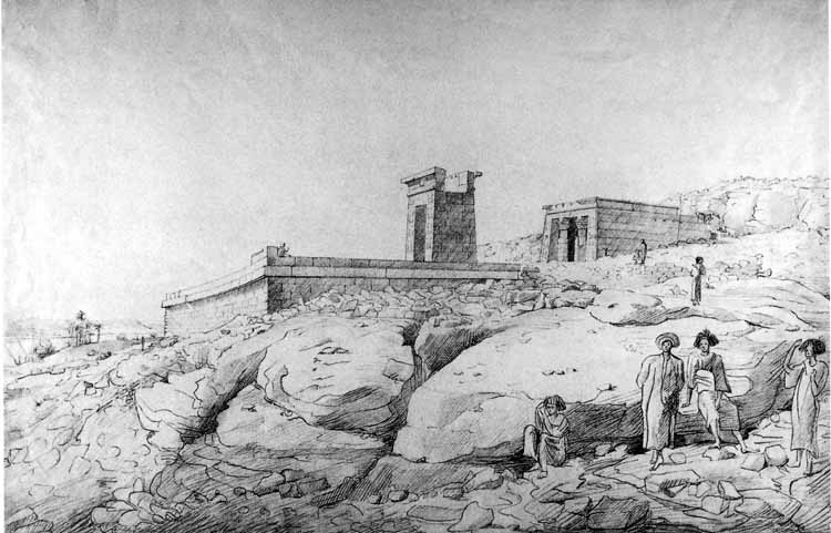 Drawing of temple by Salt