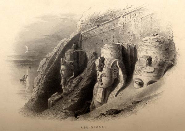abu simbal, The Nile Boat, 1845