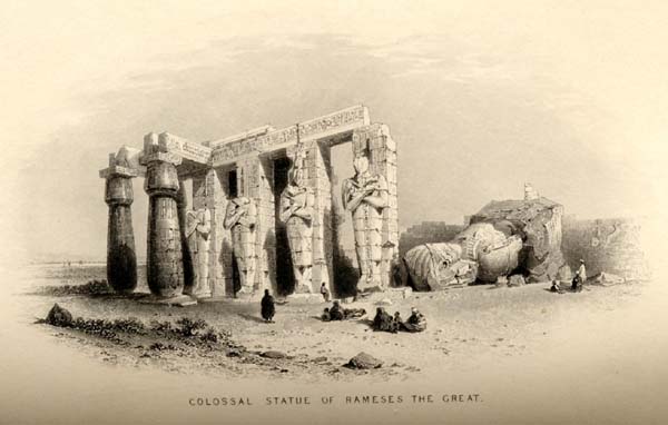 ramesseum, The Nile Boat, 1845